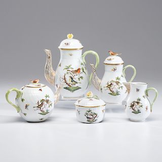 Herend Porcelain Rothschild Bird Assembled Tea Service