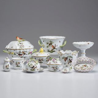 Herend Porcelain Rothschild Bird Tablewares