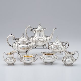 Reed & Barton Sterling Seven-Piece Tea and Coffee Service, Hampton Court