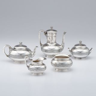Tiffany & Co. Sterling Silver Tea and Coffee Service, Belonging to Col. Charles Hobart Clark