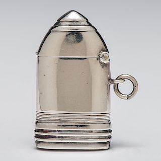 Sterling Match Safe in the Form of a World War I Projectile