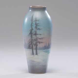 Rookwood Pottery Scenic Vellum Vase, Elizabeth McDermott