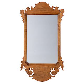 Tiger Maple Chippendale Mirror