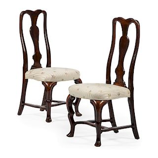 Queen Anne Black Walnut Side Chairs
