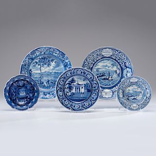 Historical Blue Staffordshire of American Interest