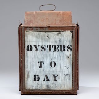 Whale Oil Advertising Lamp, Oysters To Day