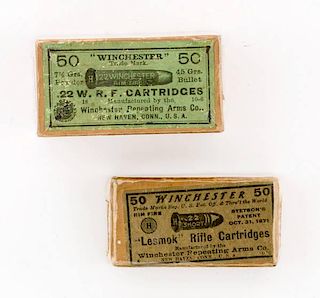 Two Boxes of Various Winchester .22 Caliber Cartridges 