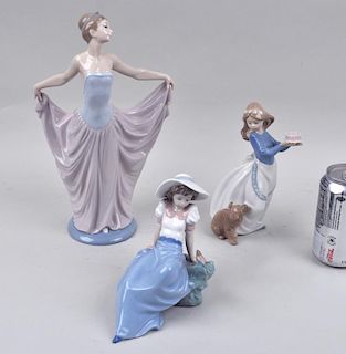 Group Three Lladro Figurines of Young Girls