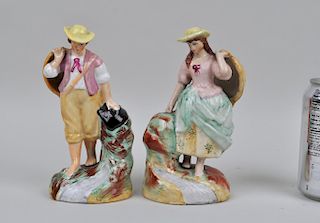 Pair Staffordshire Figures, Country Couple