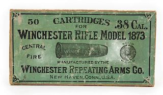 Winchester .38-40 Full Unopened Box for Model 1873 Rifle 