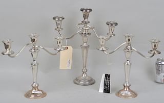 Group Three Sterling Weighted Candelabra