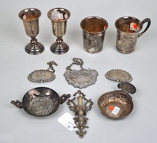 Group of Ten Silver & Plate Items