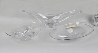 Three Clear Glass Bowls