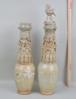 Pair Song Dynasty Funerary Jars