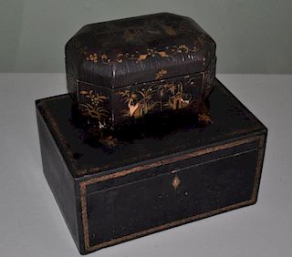 Two Chinese 19th Century Lacquer Boxes