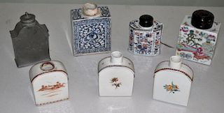 Group Seven Mostly Chinese Porcelain Tea Caddies