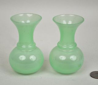 Pair Peking Glass Miniature Vases