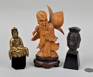 Group Three Small Asian Figures