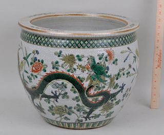 Chinese Porcelain Dragon Fishbowl