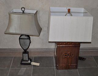 Two Contemporary Asian Themed Lamps