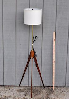MCM Danish Walnut Tripod Form Floor Lamp