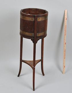 Arts & Crafts Oak Wine Bucket/Stand