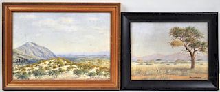Two Paul Werner Sochtig Oil/Canvasboard Landscapes