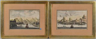 Pair Framed French Engravings, Asian Scenes