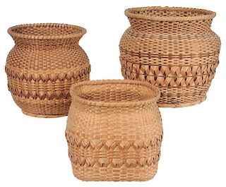 Three Cherokee Baskets