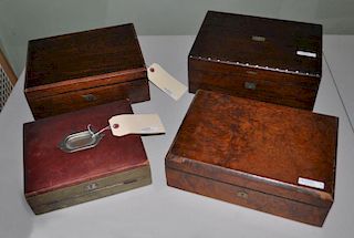 Group Four Antique Writing Boxes