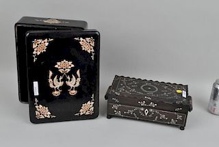 Anglo-Indian Inlaid Box & MOP Inlaid Box