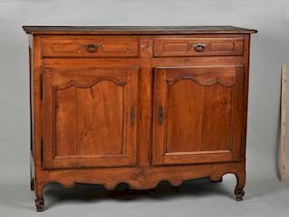 French Provincial Carved Cherrywood Buffet