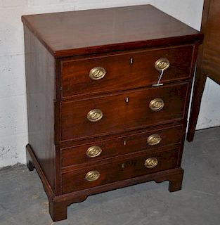 George III Style Mahogany Four Drawer Chest