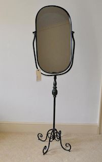 French Style Wrought Iron Standing Vanity Mirror