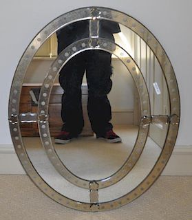 Oval Venetian Glass Mirror