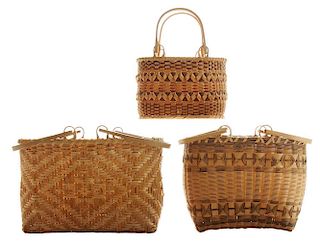 Three Cherokee Shopper Baskets