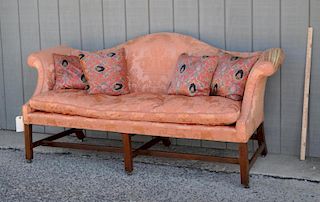 Period Chippendale Mahogany Camelback Sofa