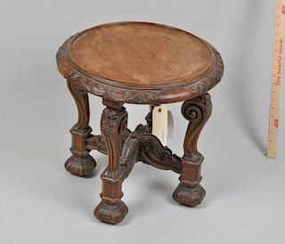 Louis XIV Style Carved Walnut Low Stand
