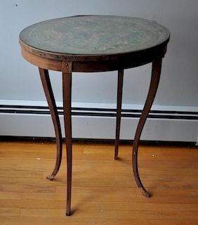 Russian Oval Side Table, Needlework Top