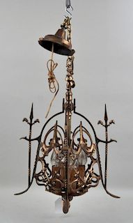 Brass Gothic Style Hanging Light