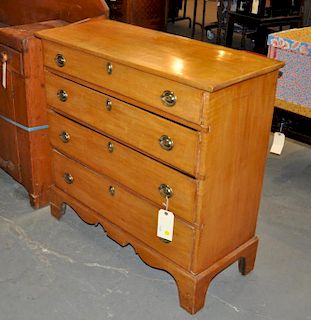 Chippendale Maple Graduated Four Drawer Chest