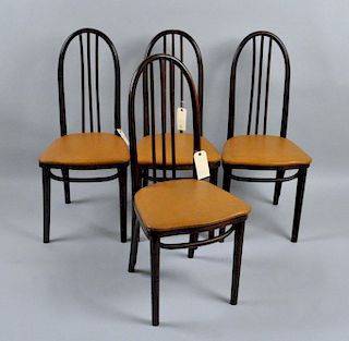 Set Four Thonet No. 21 Bentwood Side Chairs