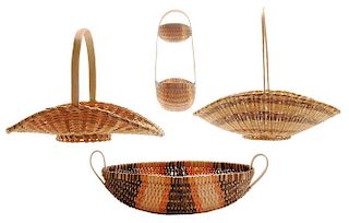 Four Cherokee Baskets