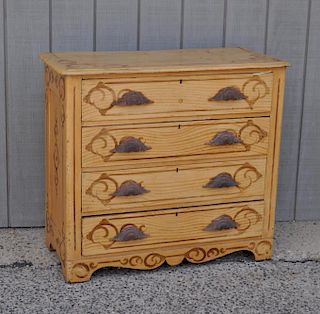Painted Victorian Four Drawer Cottage Chest