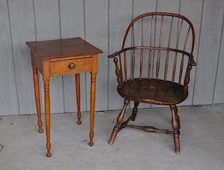 Sheraton Table, Windsor Sack Back Arm Chair