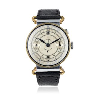Imperios Monopusher Chronograph in Steel and Chrome/Gold Plate