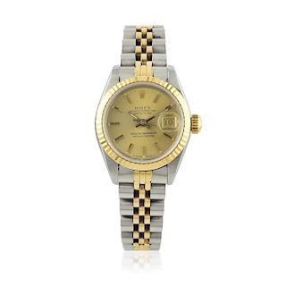 Rolex Oyster Perpetual Datejust Ref. 69173 in 18K Gold and Steel