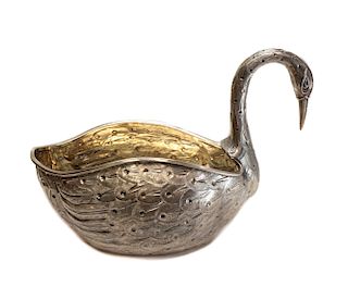 Sterling Silver Swan Form Dish
