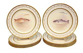 Royal Doulton Porcelain Fish  Plates