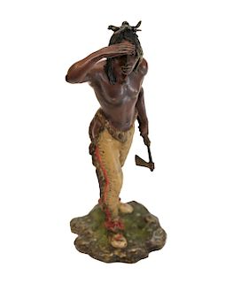 Austrian Bronze Cold Painted Indian Figure